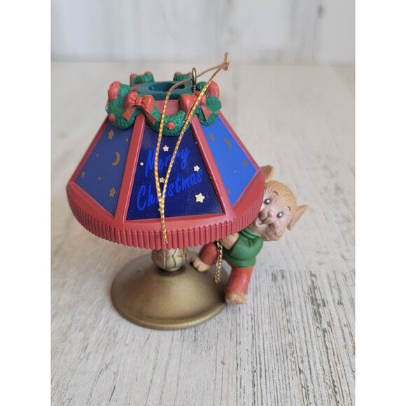 Vintage House of Lloyd lamp lighted mouse ornament Xmas - Picture 1 of 9
